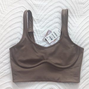 Jenni Taupe Corset Bra Crop Top - Size Medium (Small)